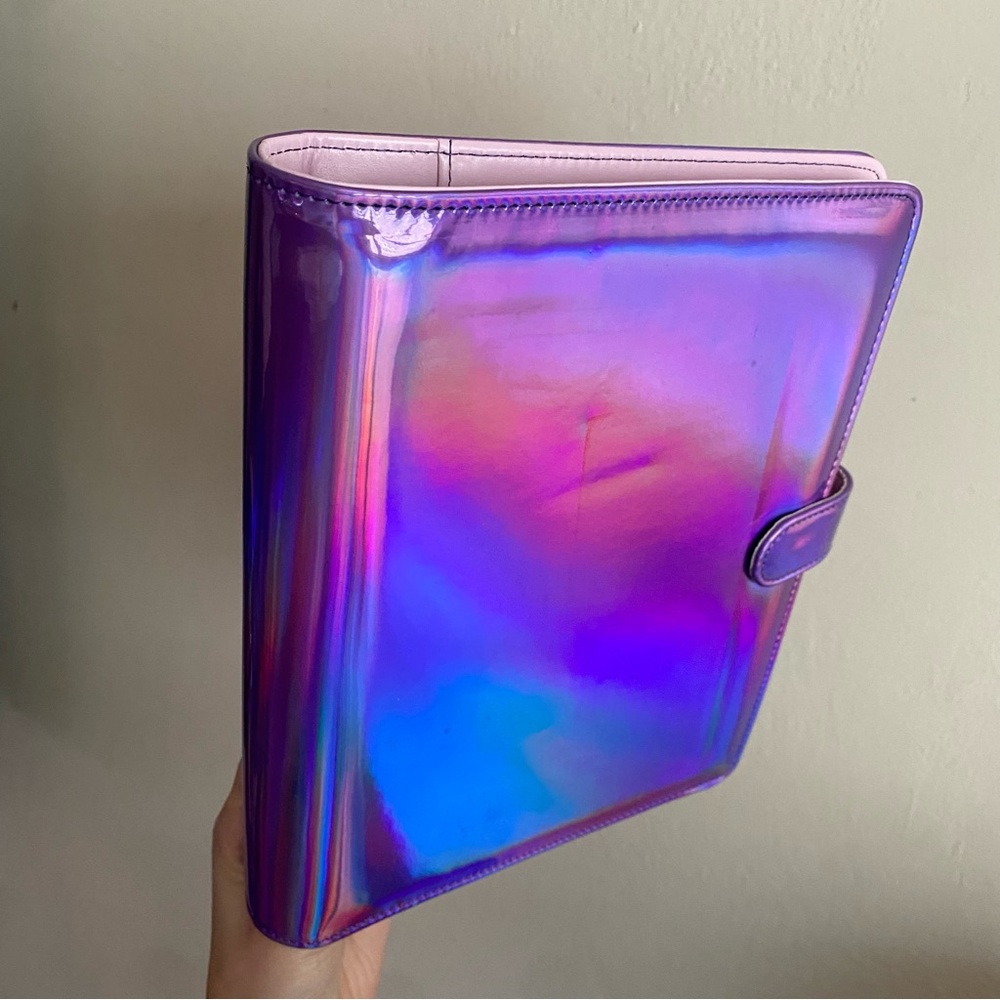 Small Iridescent Purple Binder with Removable Monthly Tabs - Picture 2 of 6